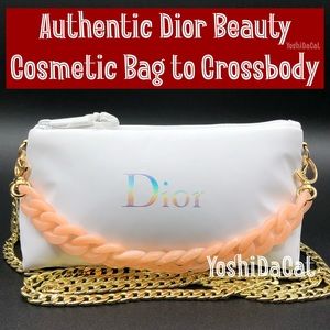 🆕 Dior Beauty Cosmetic Pouch to Crossbody Bag Purse from the Beauty Line, New